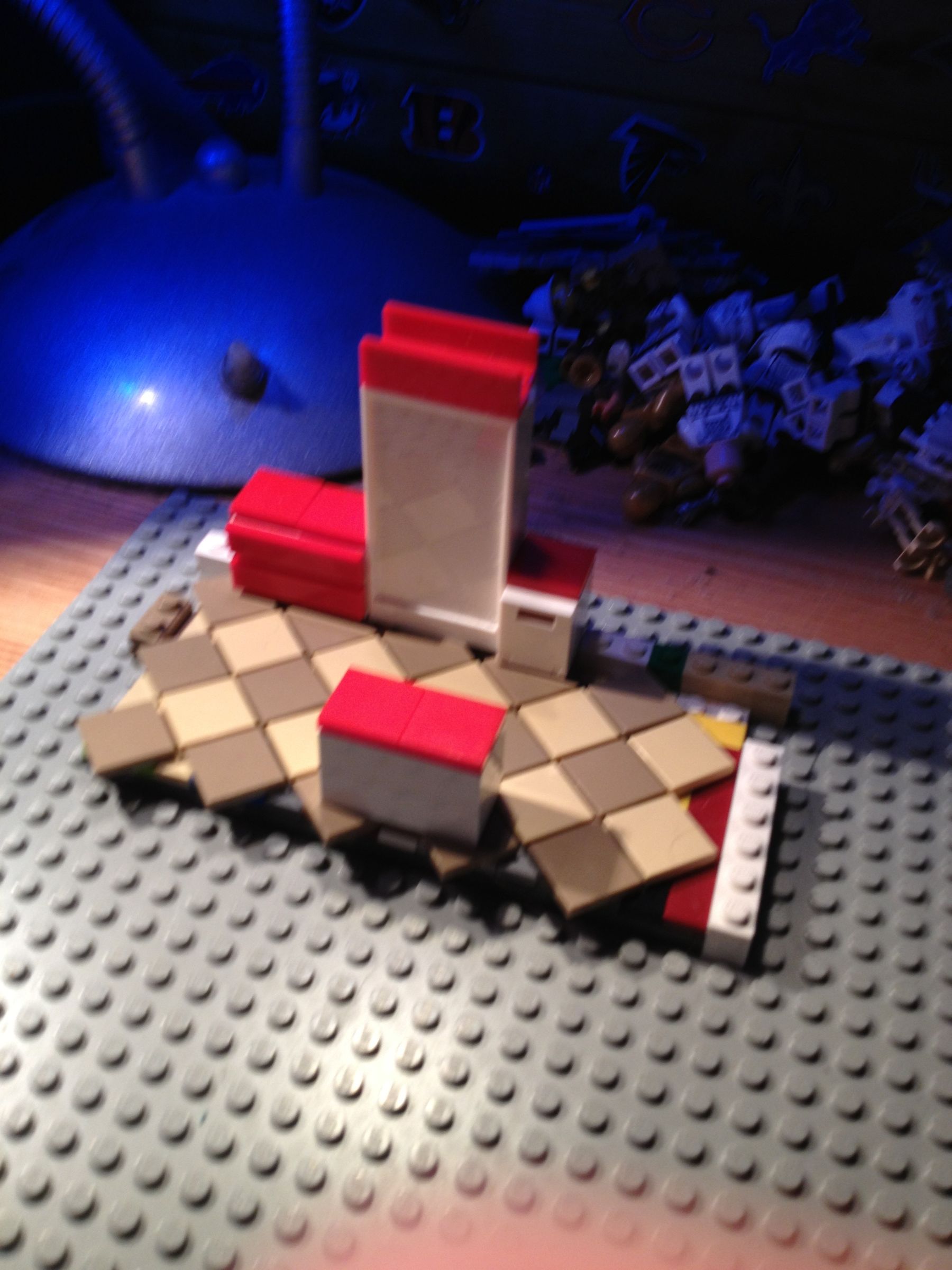 Slanted Tiled Bathroom/Kitchen Floor Out of Lego