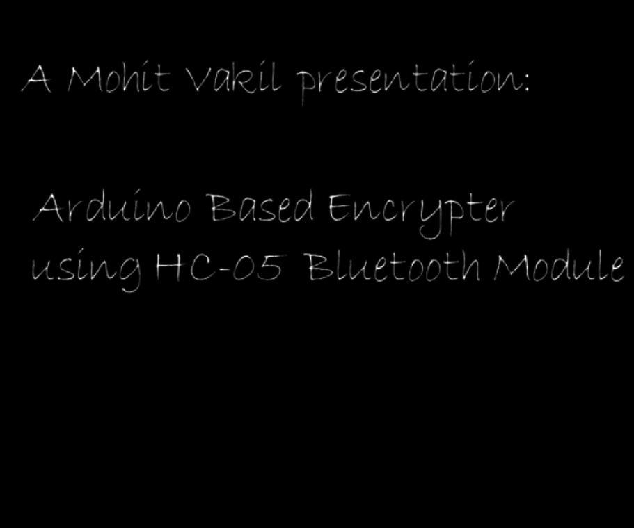 Arduino Based Encrypter 