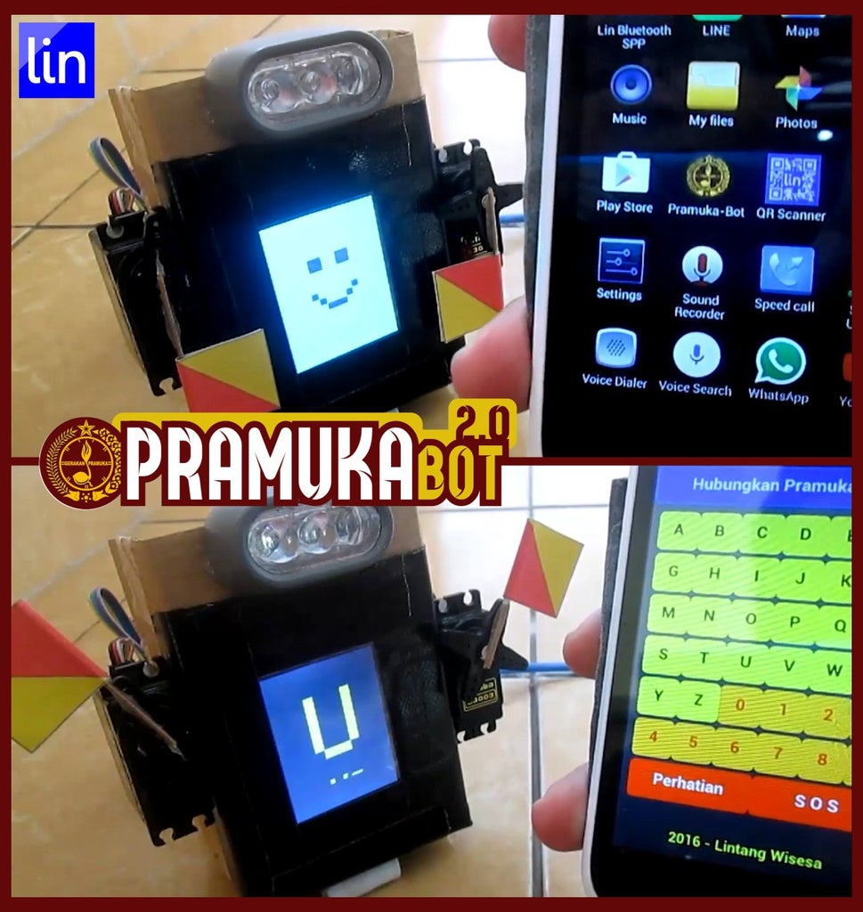 Pramuka-Bot 2.0: Morse & Semaphore Robot (Arduino Bluetooth Controlled)