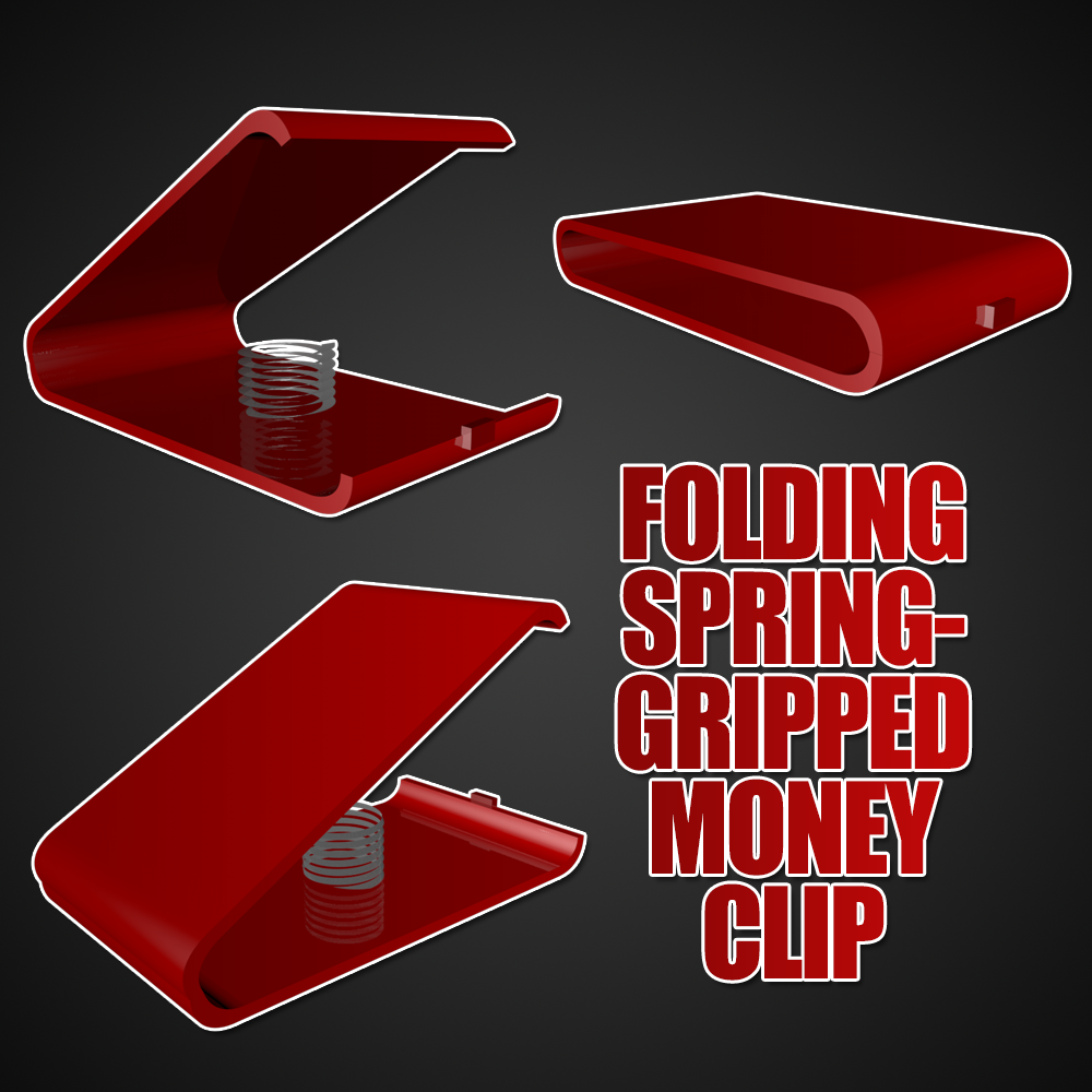 Folding Spring-Gripped Money Clip