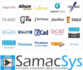 Figure 5  All Supported Electronic Designing CAD Software by the SamacSys Plugins