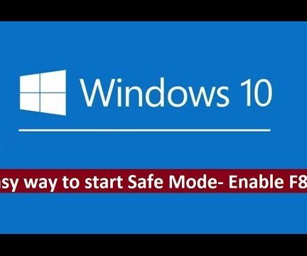 How to Enable F8 Key to Start Safe Mode Windows 10 