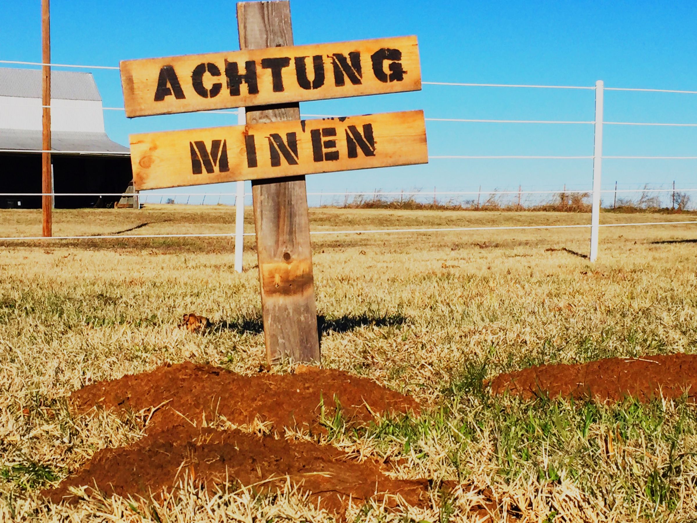 WW2 German Mine Sign