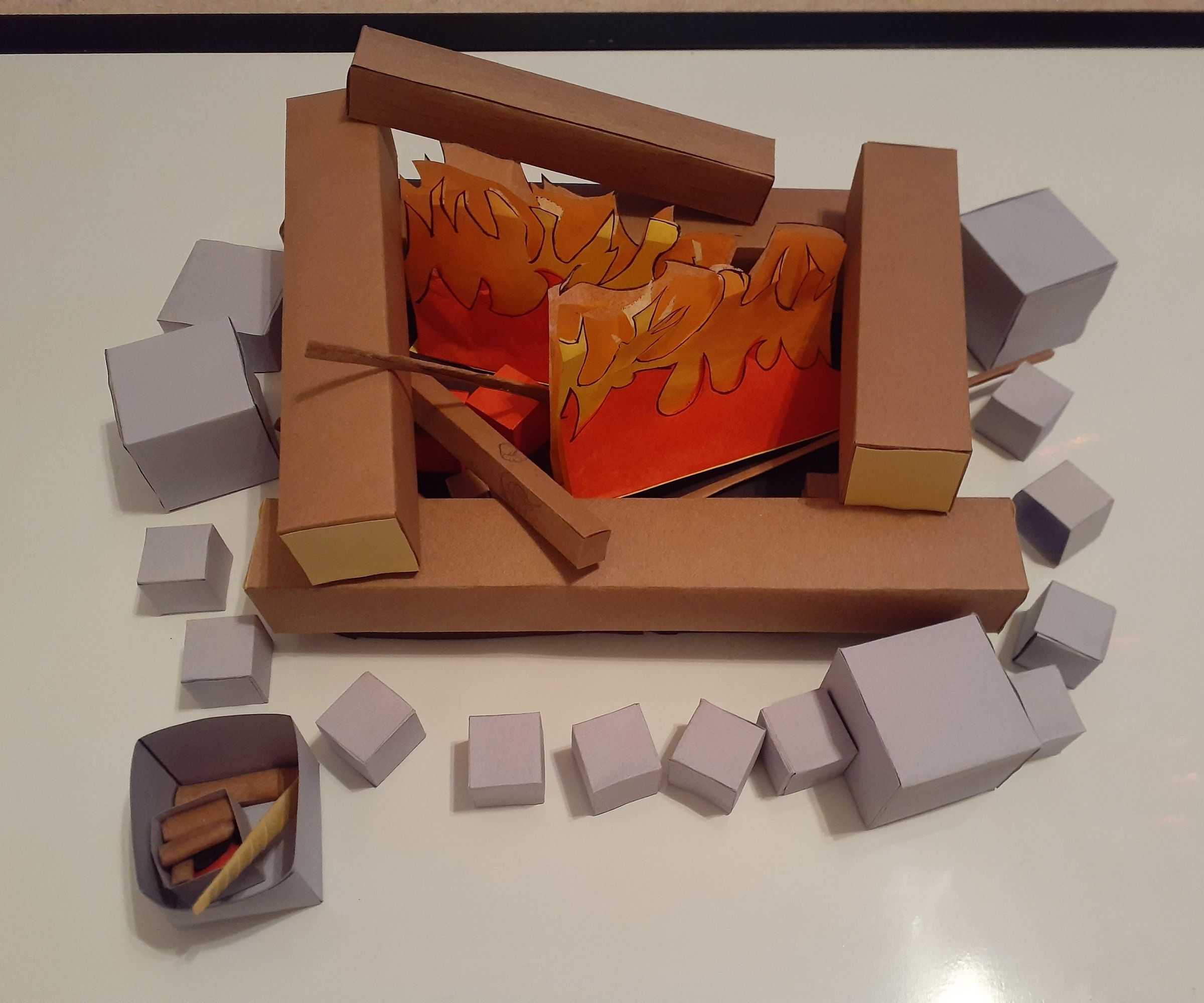 Papercraft Campfire
