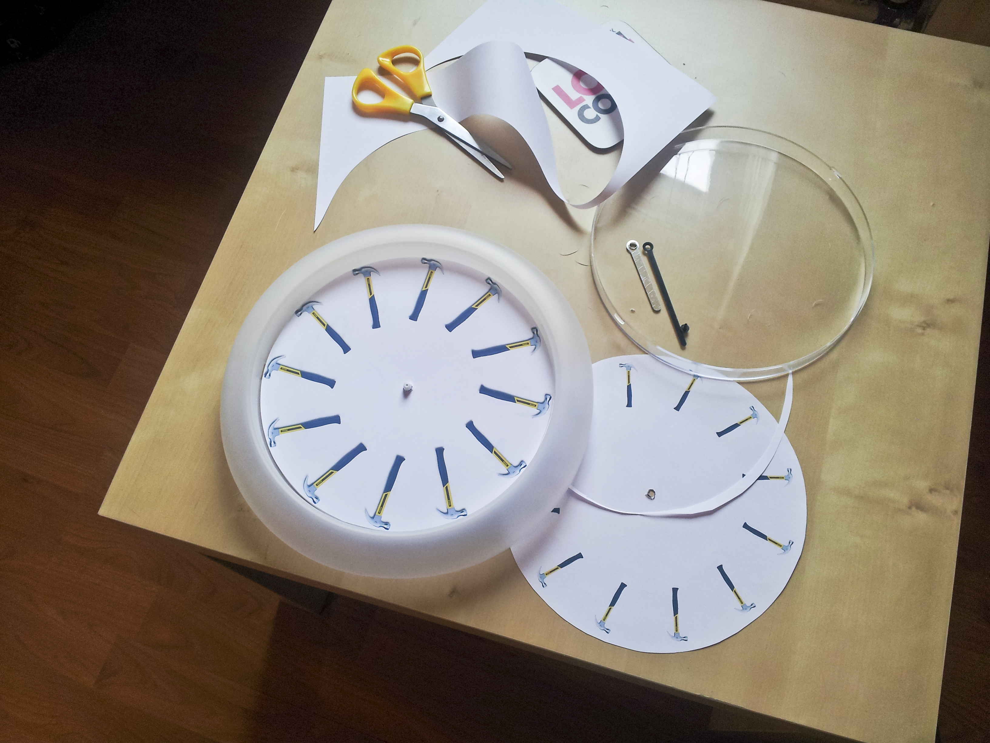 In My Home, It's Always Hammer Time! Clockface With Hammers Instead of