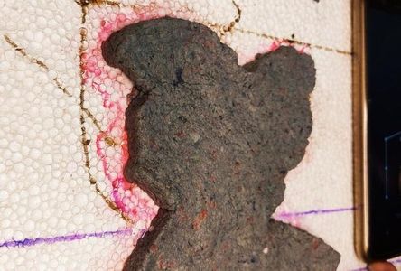 Fill the Background of Map With Paper Mache