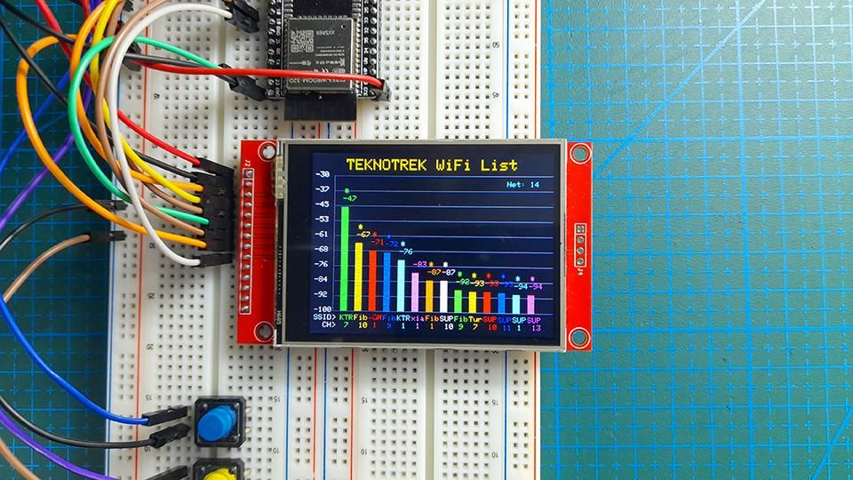 Wi-Fi Signal Scanner With ESP32! (Live Network Scan) : 6 Steps ...