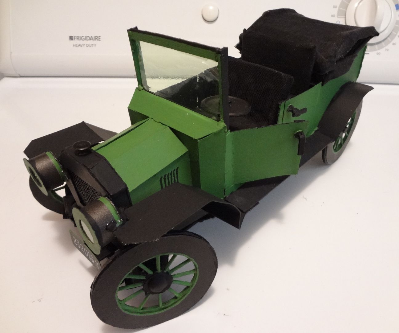 Classic Convertible Cardboard Electric Car.