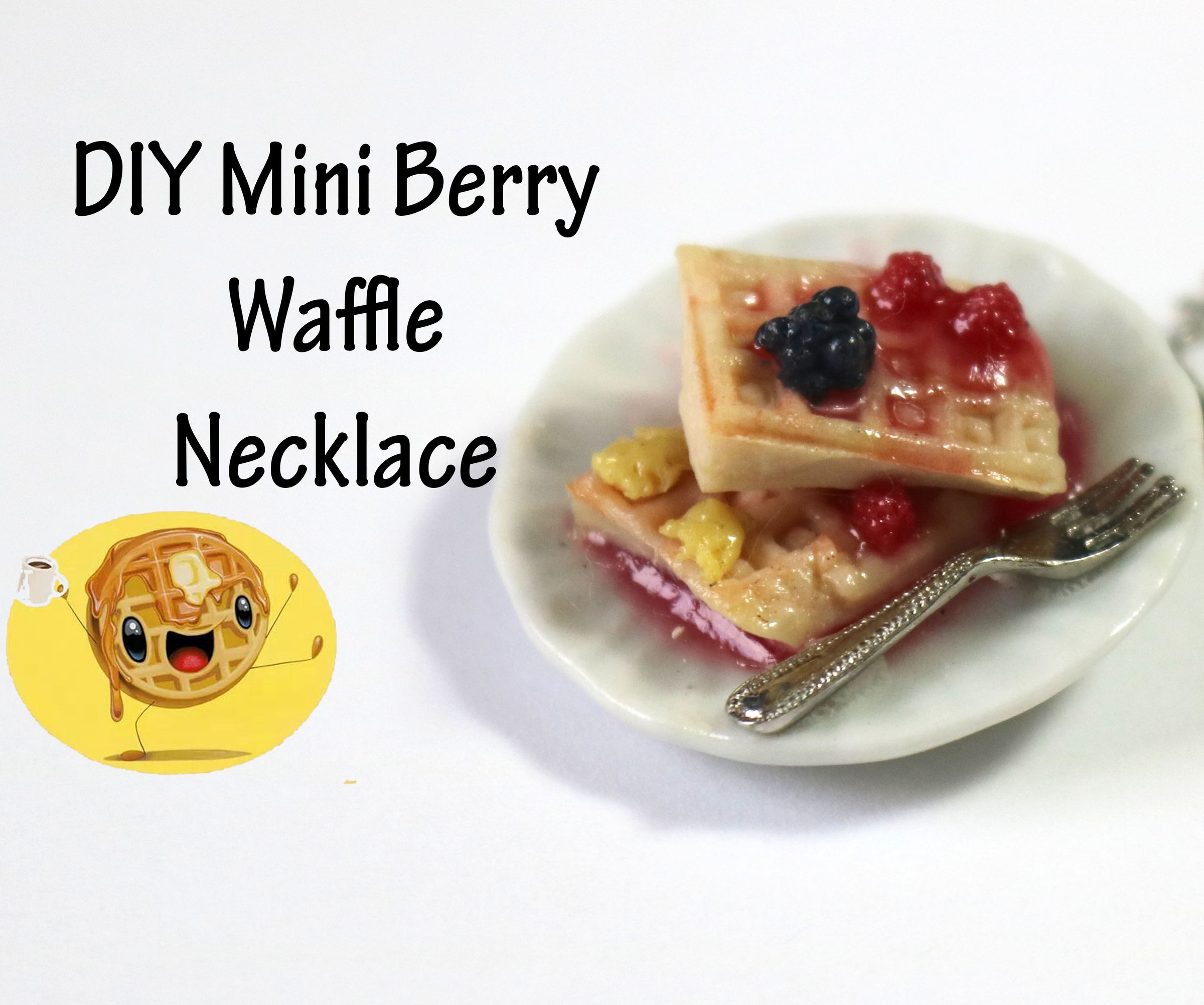 DIY Berry Waffle Necklace - FIMO, Polymer Clay ?