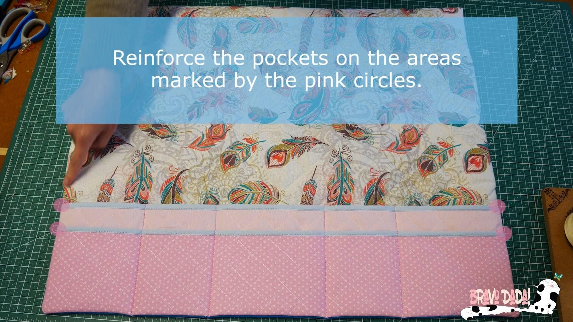 DIY How to Make a Quilted Sewing Machine Mat With Pockets and Thread