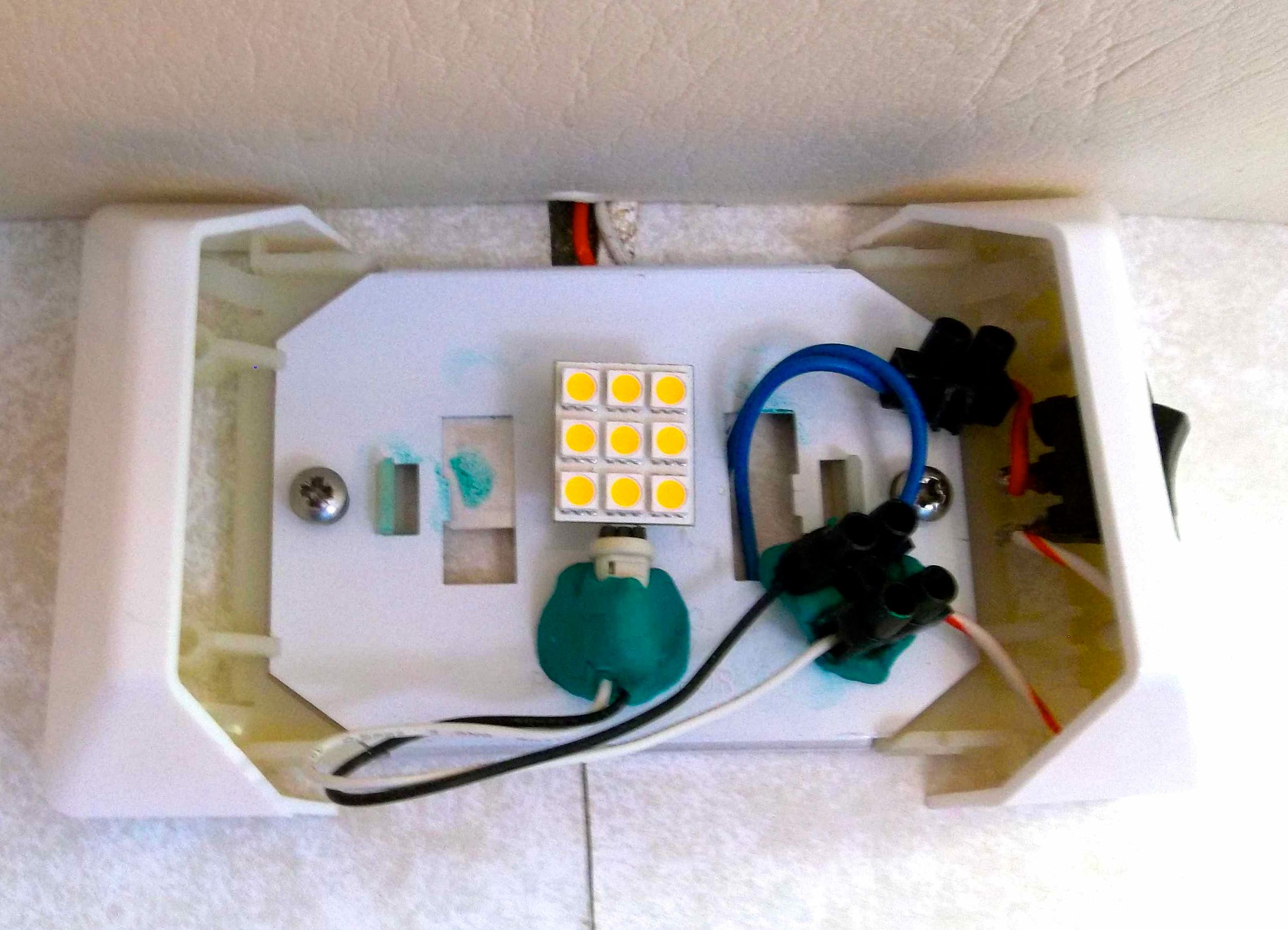Boat Cabin Light LED Conversion