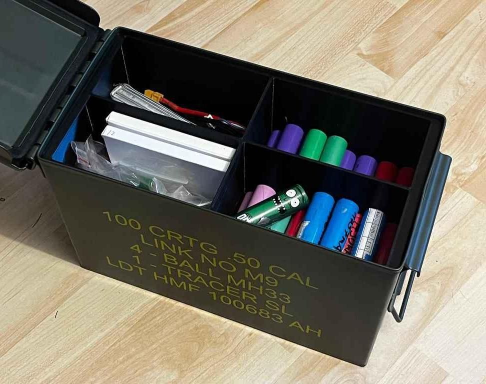Fireproof Battery Storage Ammo Box 18650