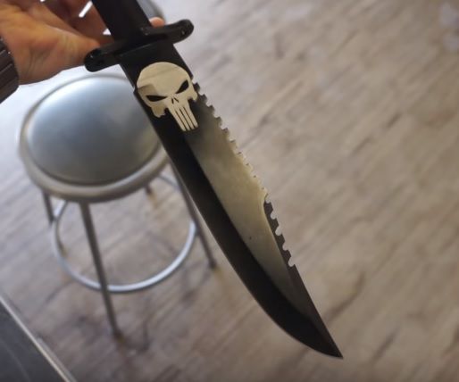 The Punisher Knife | Laser Engraved Knife