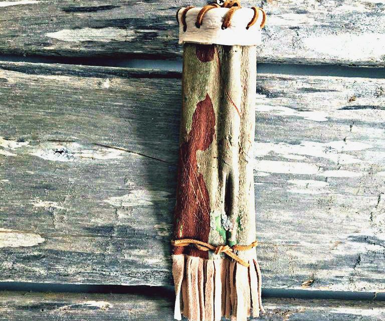 Backyard Crepe Myrtle Bark and Buckskin Quiver/Bag