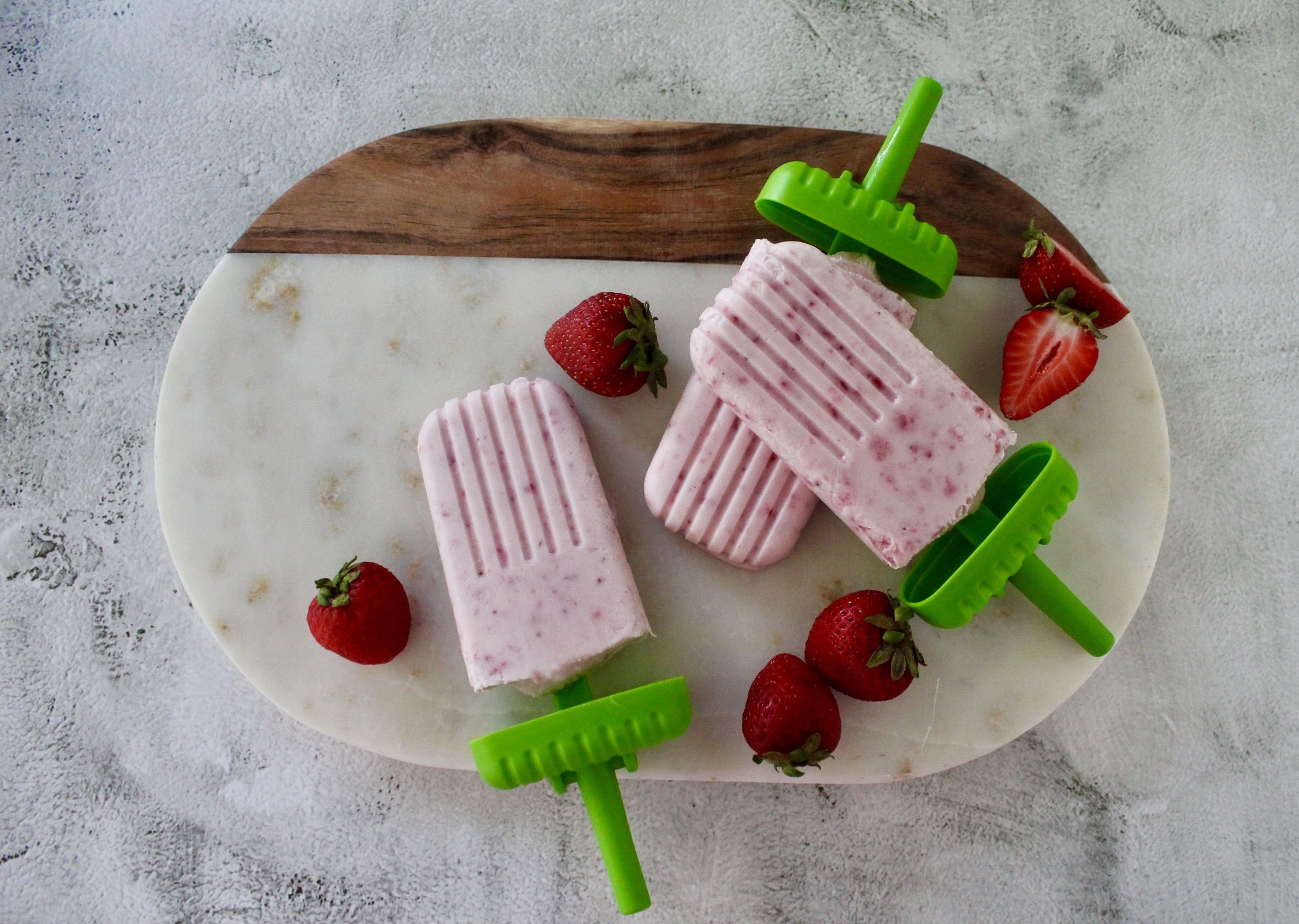 Paletas - Mexican Strawberry Popsicles