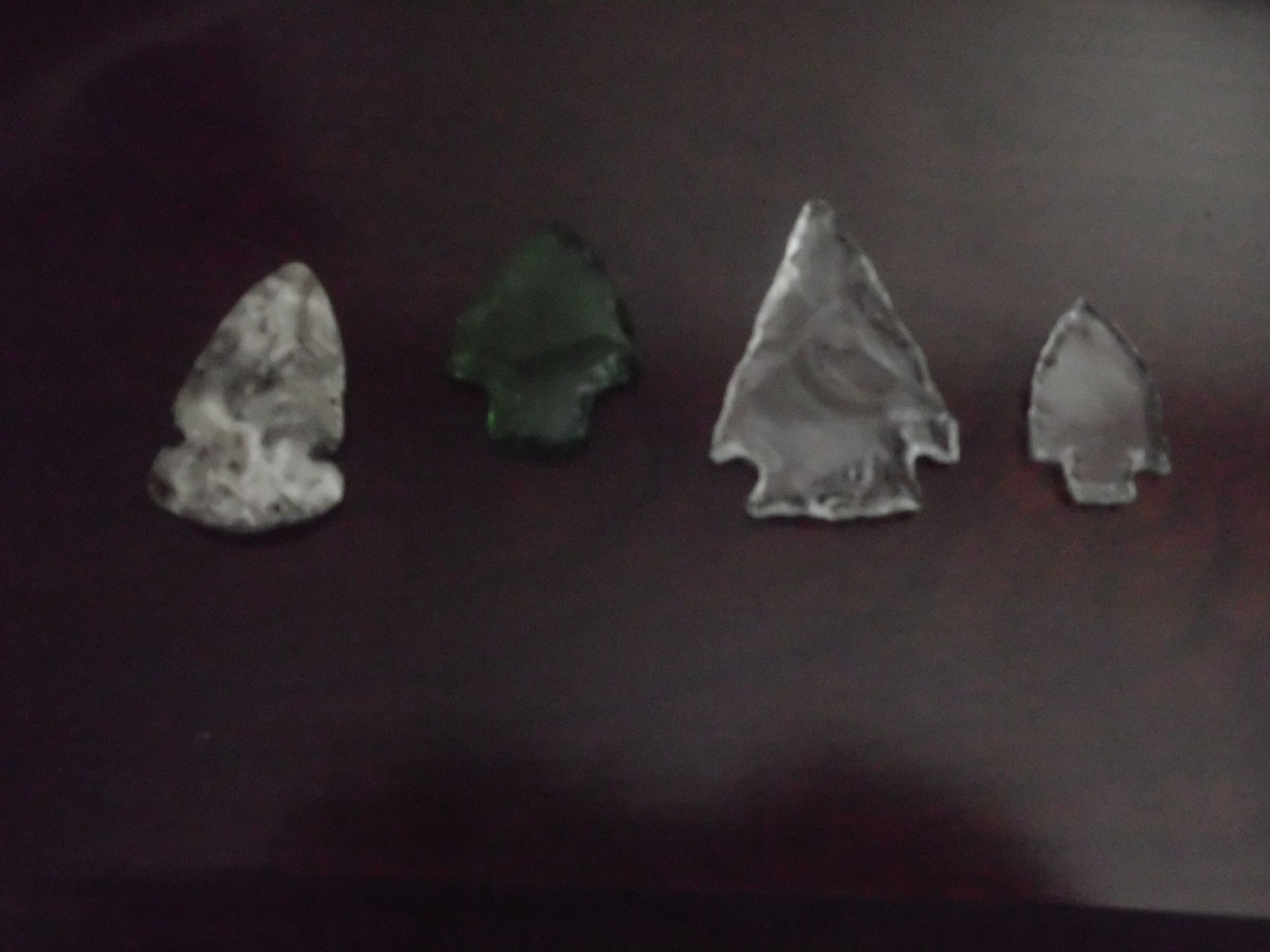 Glass and Styrofoam Arrowheads