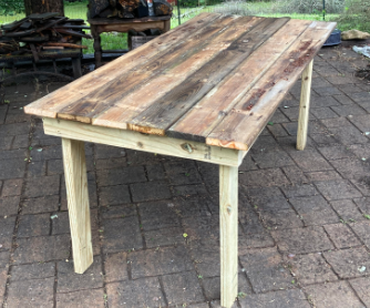 Simple Outdoor Table for Deck or Patio