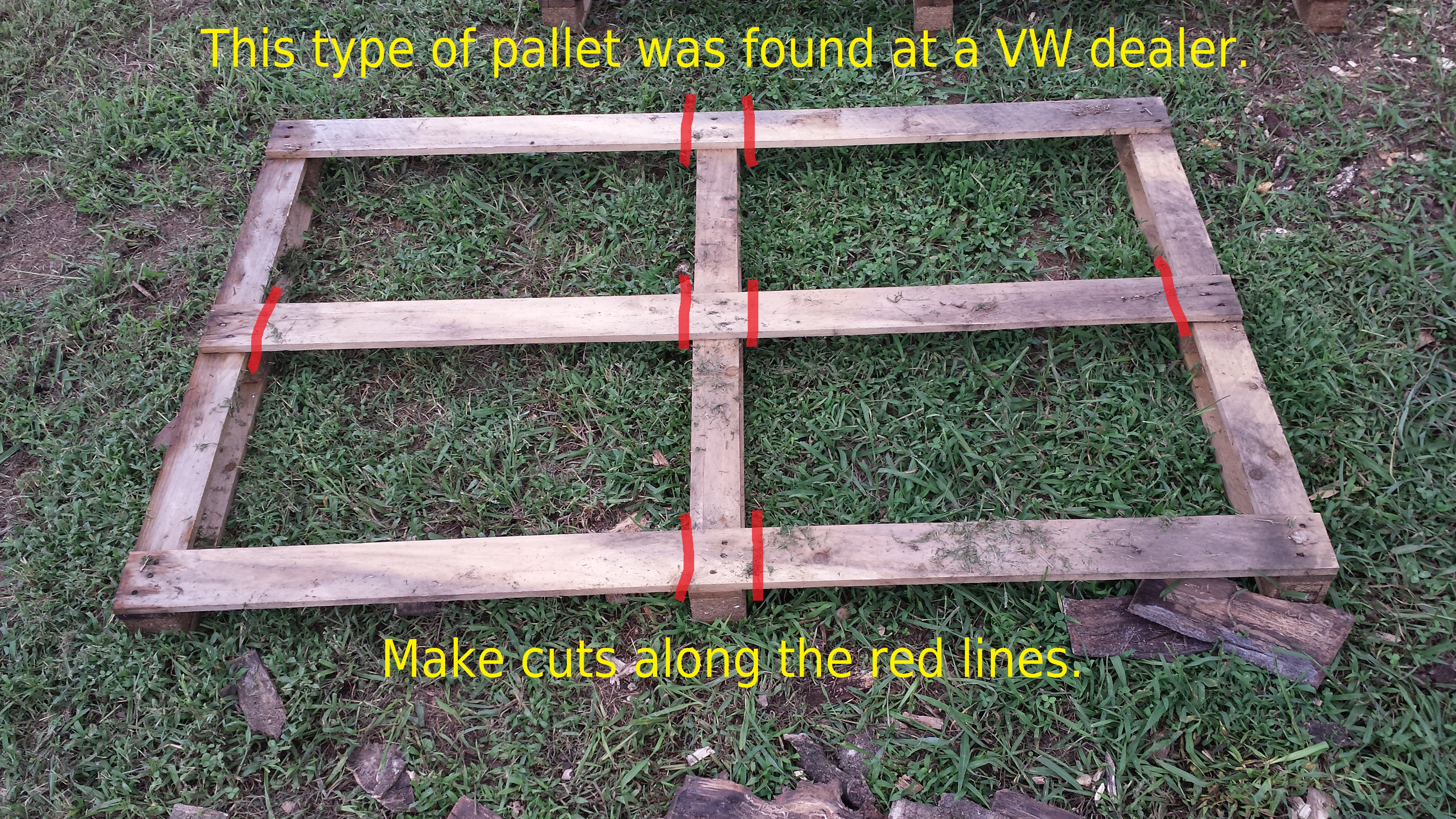 Firewood storage rack from a pallets... super simple