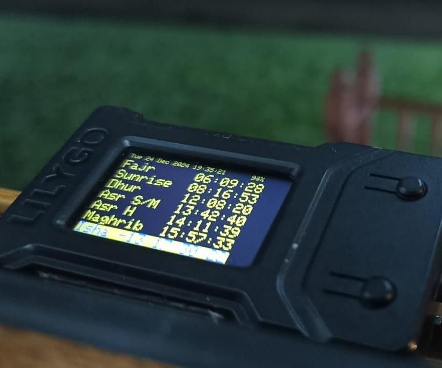 Islamic Prayer Times - ESP32 TTGO T-Display