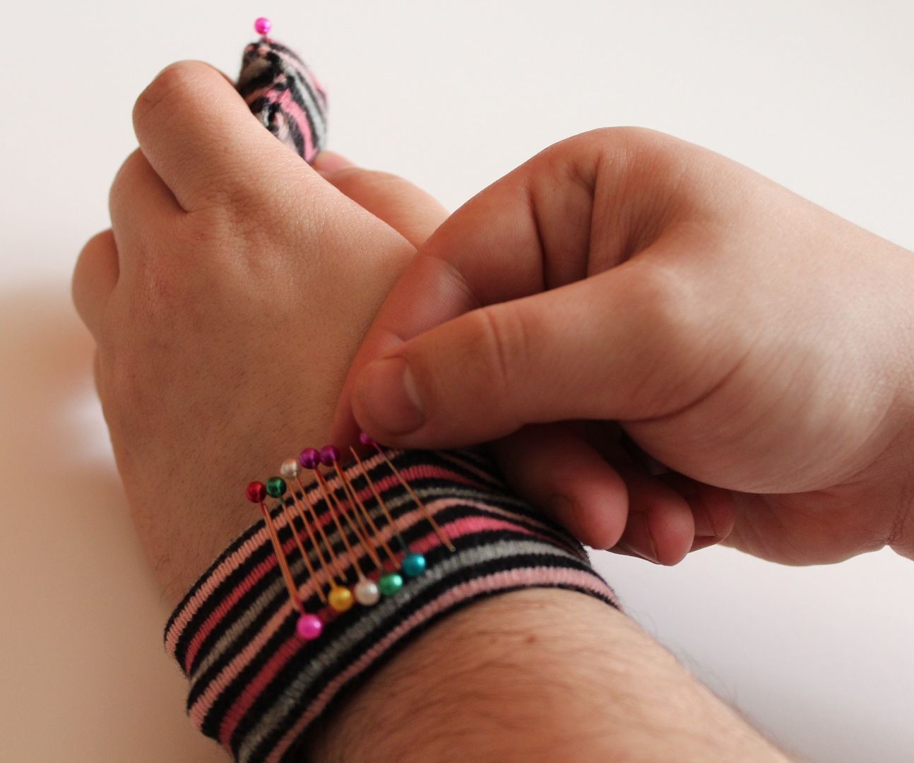 Magnetic Bracelet From an Old Sock