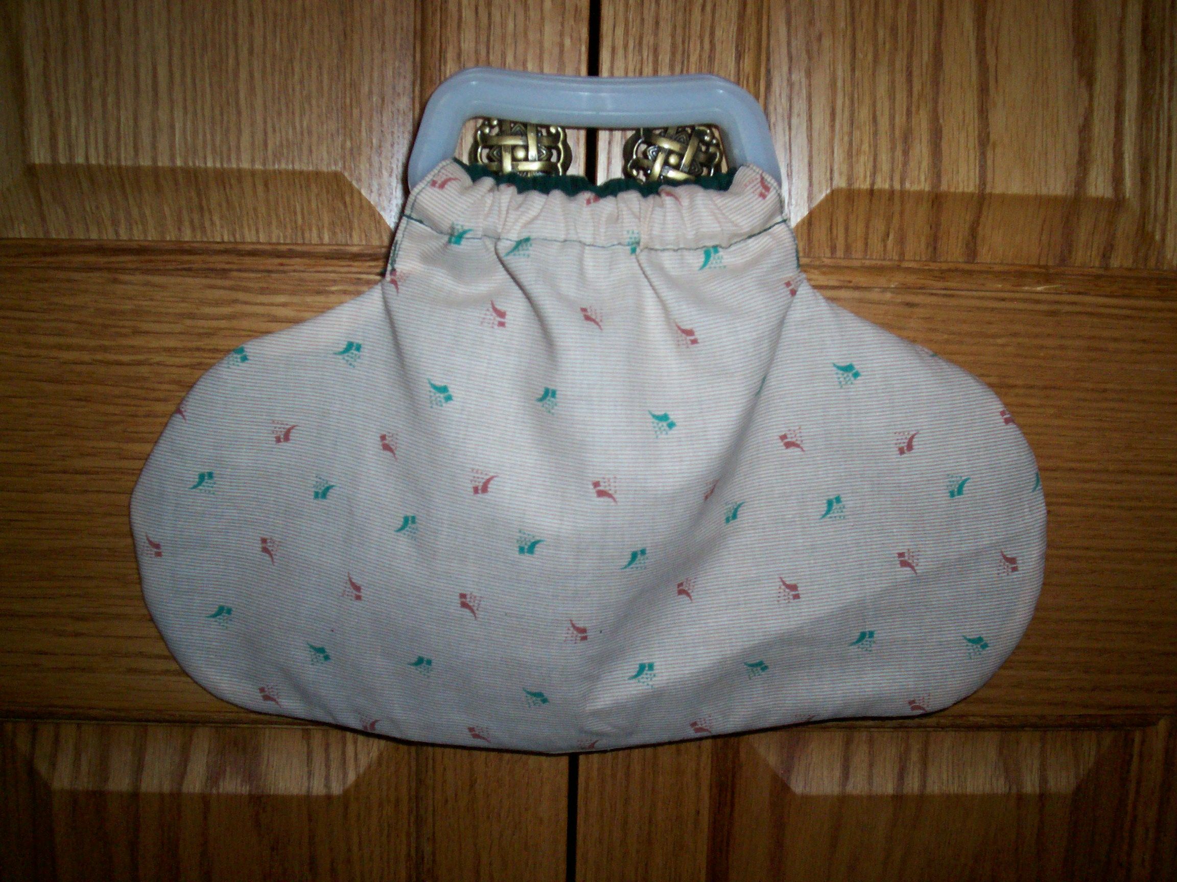 REVERSIBLE HANDBAG WITH RE-PURPOSED HANDLES