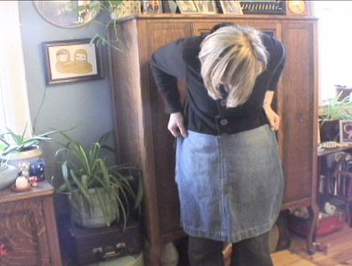 Cut Your Apron Piece Out of the Jeans