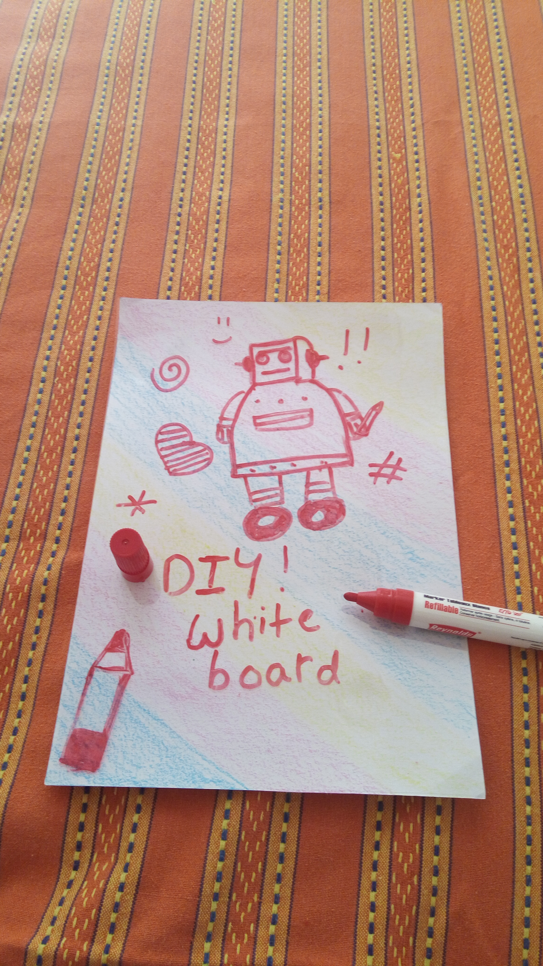Diy White Board for Kids