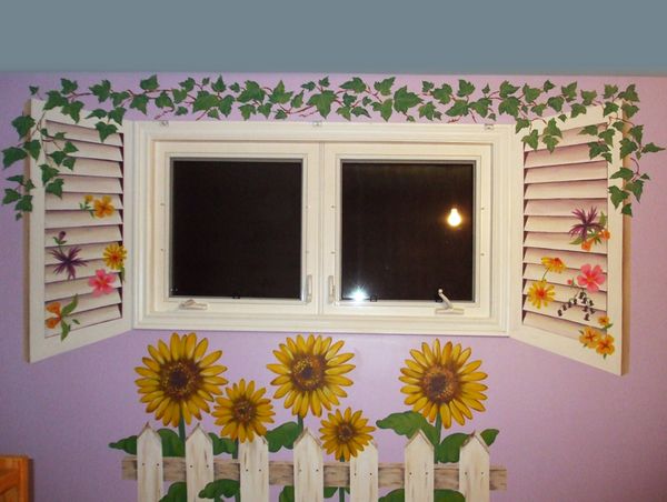 Painting Faux Shutters and a Picket Fence