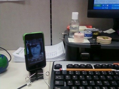 Binder Clip Ipod Touch Stand