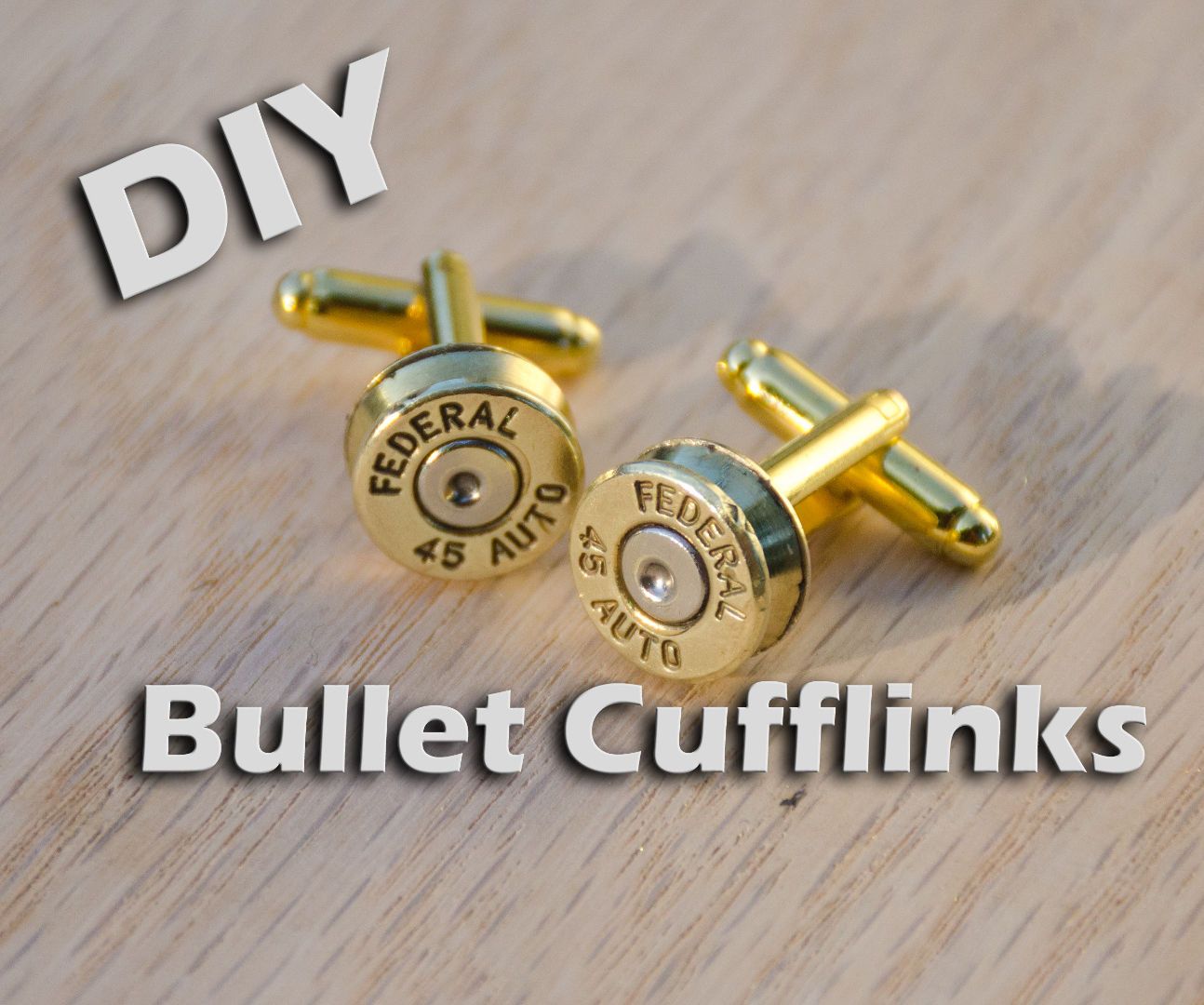 DIY Brass Bullet Cufflinks