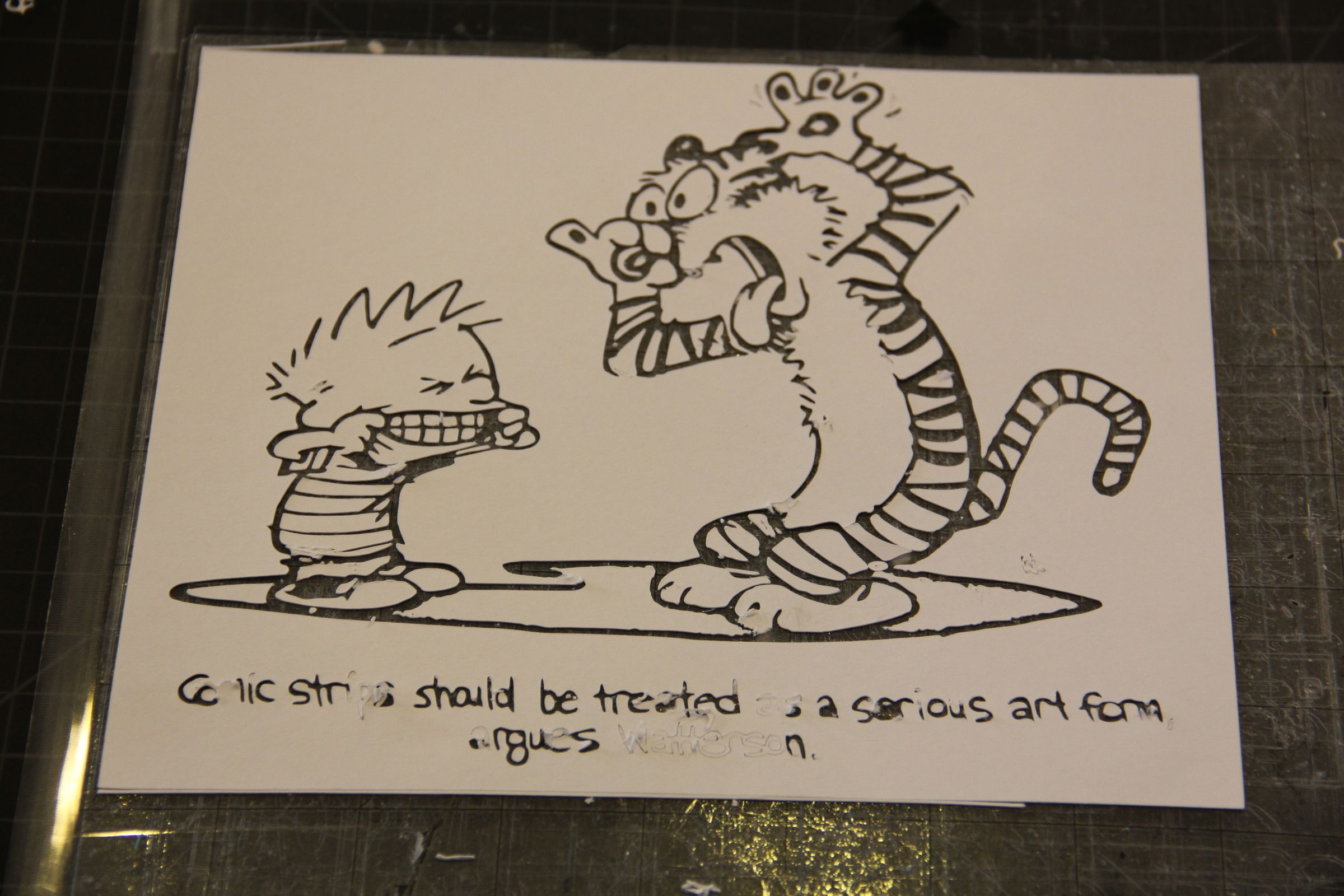 Paper Cut Calvin and Hobbes - Instructables