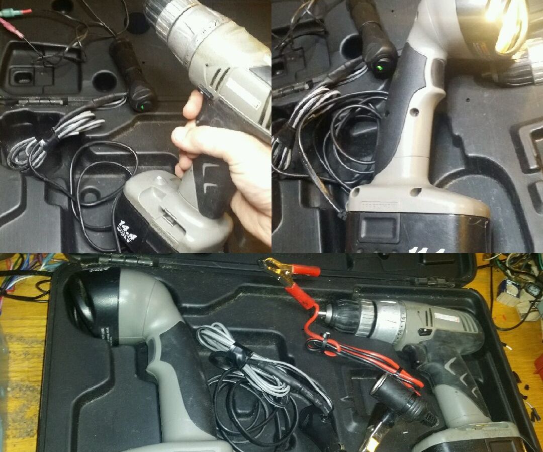 12 Volt Emergency Roadside Worklight and Drill