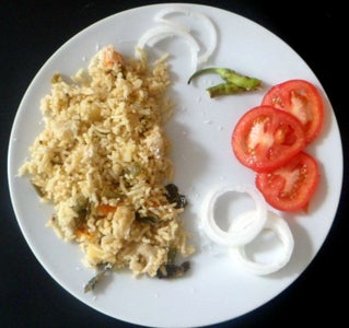 Transfer Prepared Curry to Soaked Rice
