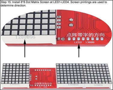 8*8 Dot Matrix Screen at LED1-LED4