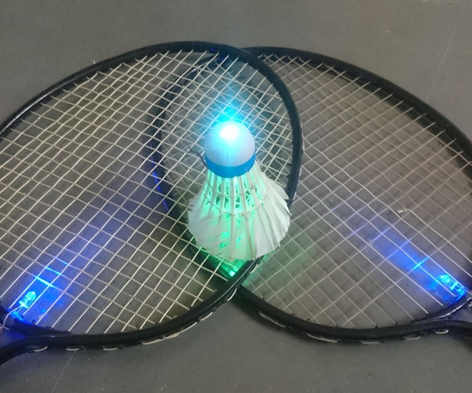 DIY Battery Powered LED Badminton Set for Night Play