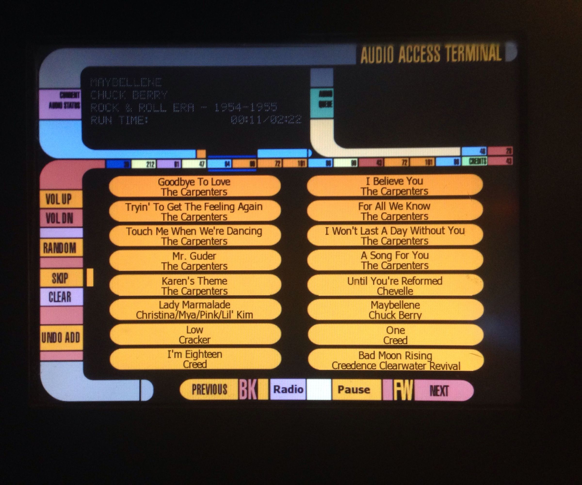 Build a Star Trek (LCARS) Themed Jukebox, and More