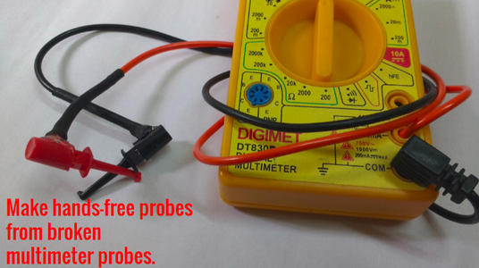How to Make Hands-free Probes From Broken Multimeter Probes