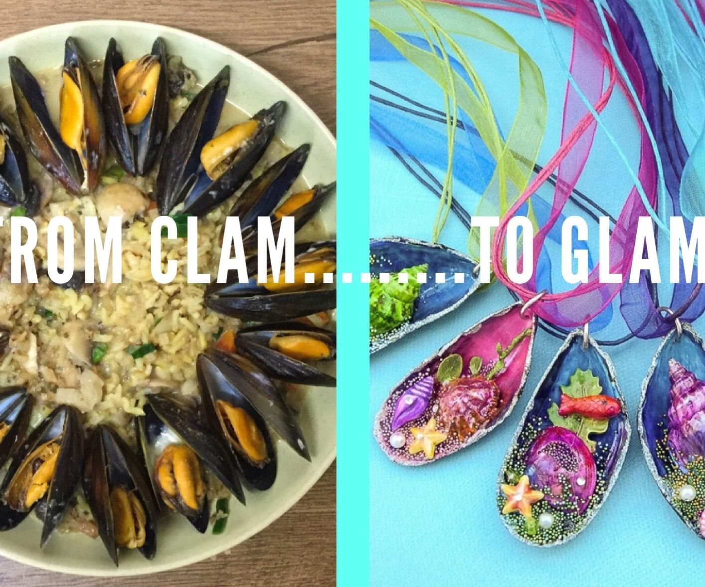 RECYCLE YOUR DINNER! Mussel Jewellery 