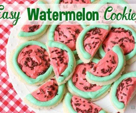 Easy Watermelon Sugar Cookies