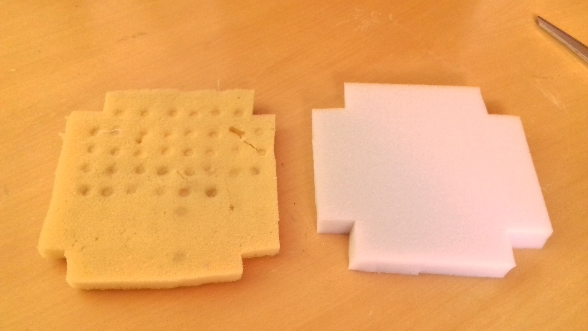 Previous sponge VS the new one