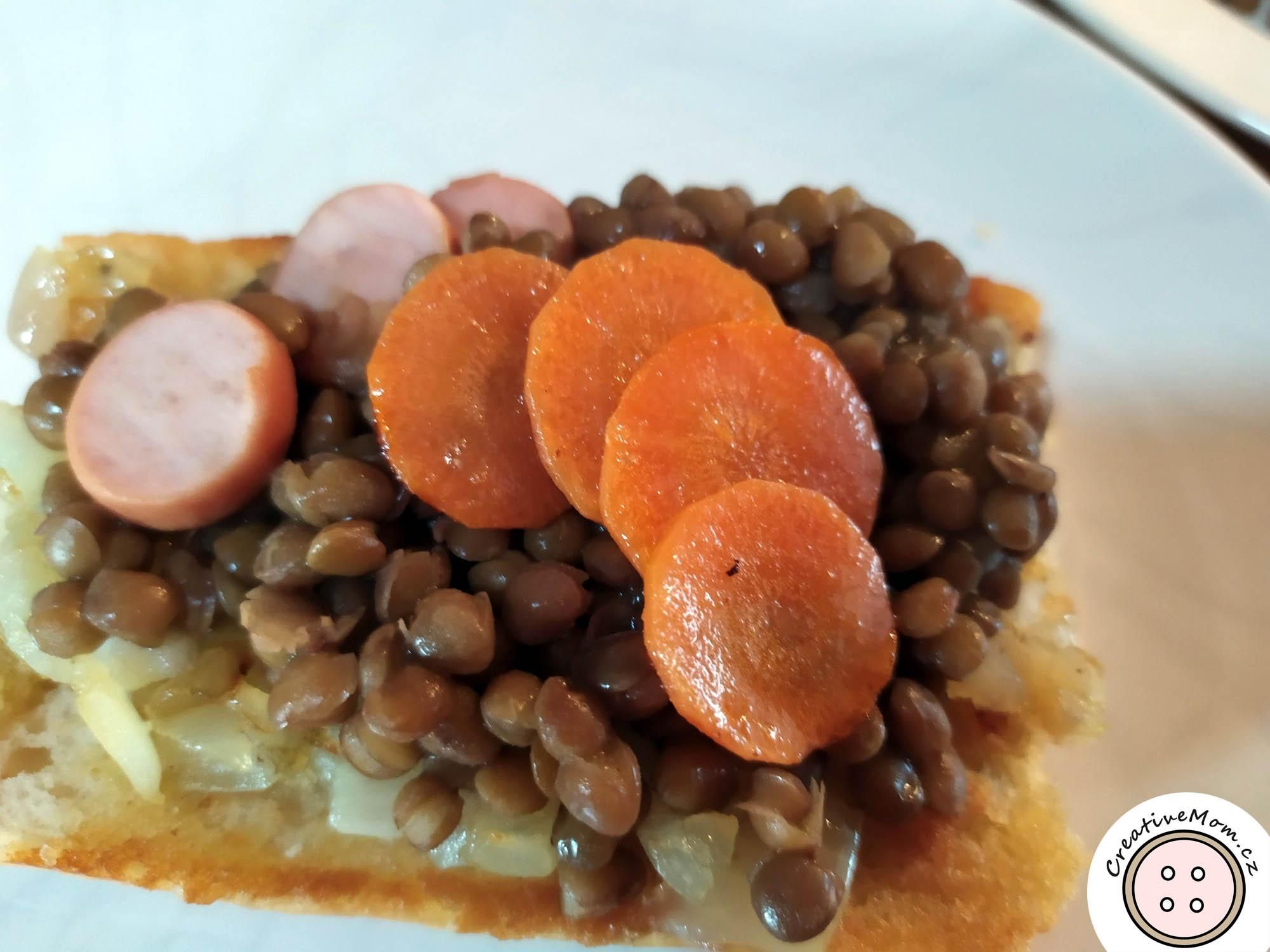Delicious Lentil Toast From Canned Lentils With Sausage (with Pictures