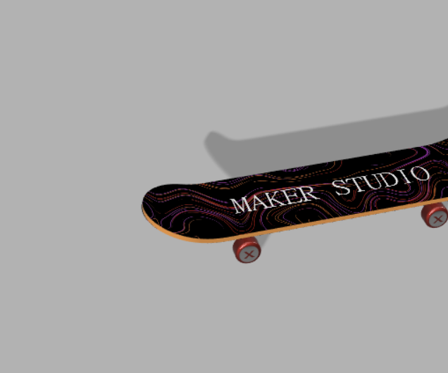 Skateboard With Tail Fins
