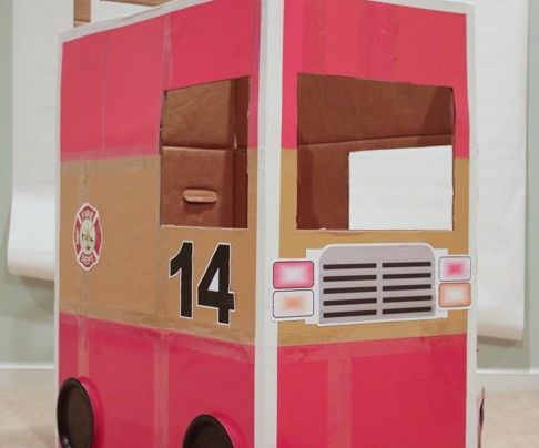 TUTORIAL: DIY Cardboard Fire Truck Engine