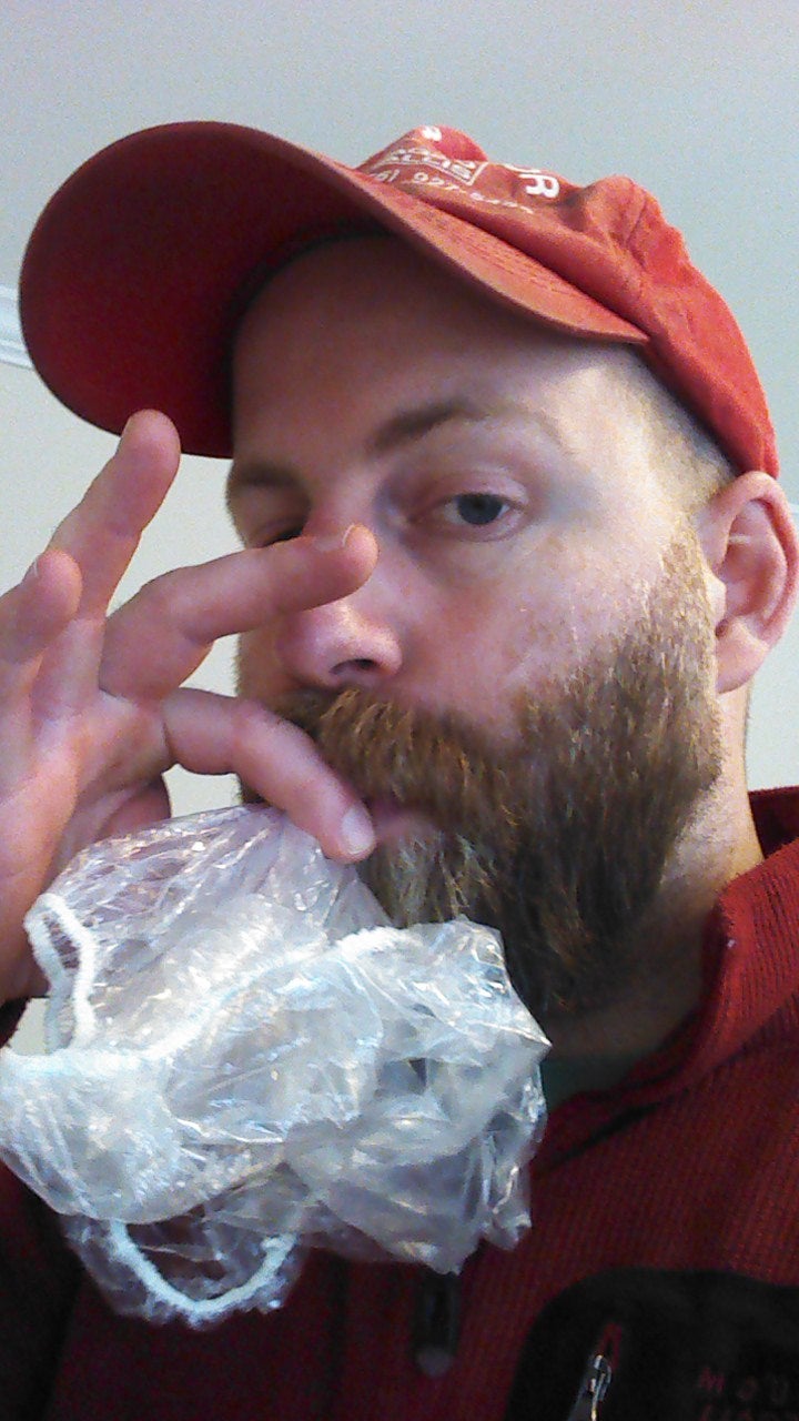 Cut Breathing Hole in Shower Cap