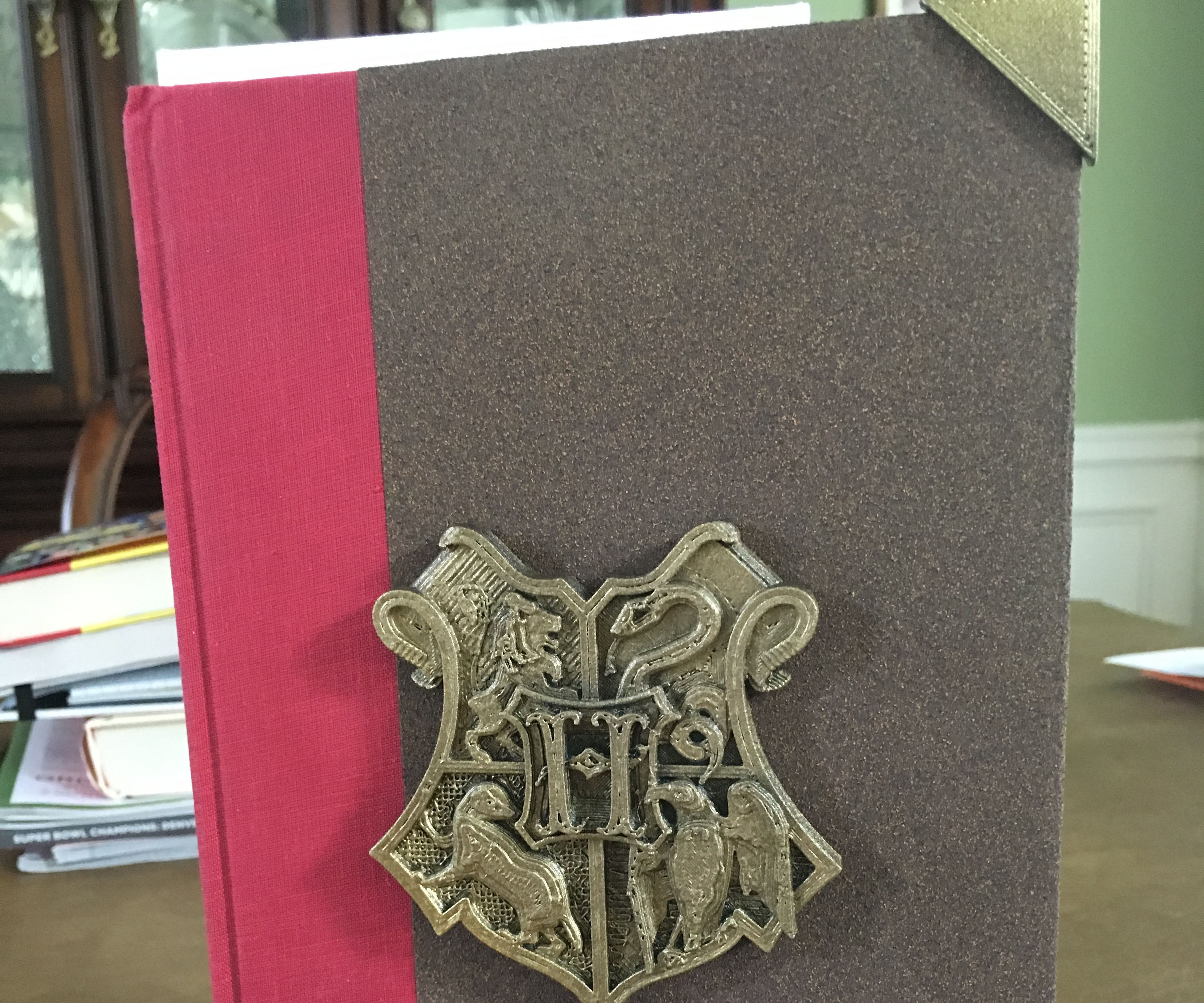 Book W/ Hogwarts Coat of Arms and Corner Protectors