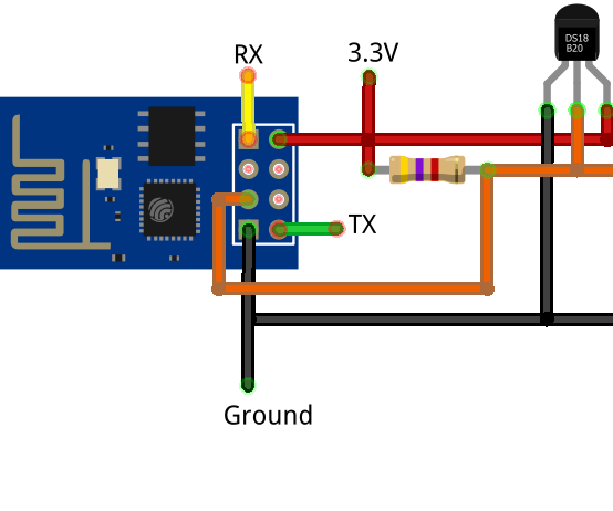 Simple Example: Arduino+ESP8266+DS18B20
