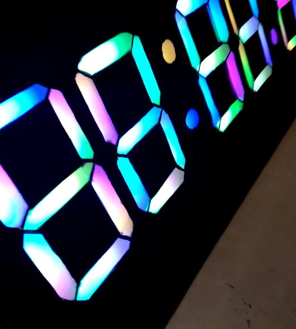 7-Segment Digital Clock Using LED Strip Lights