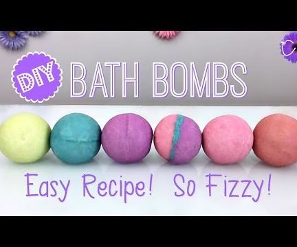 FIZZY BATH BOMBS!  EASIEST RECIPE!