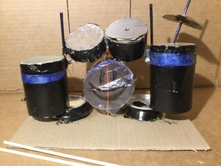 Mini Drum Set From Recycled Mailing Tube : 8 Steps - Instructables