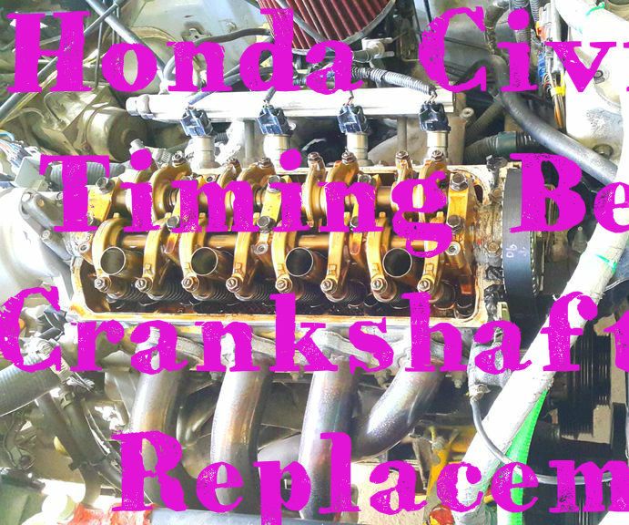 Replacing the Timing Belt and Crankshaft Seal (Honda Civic 1999, D15B Engine). 